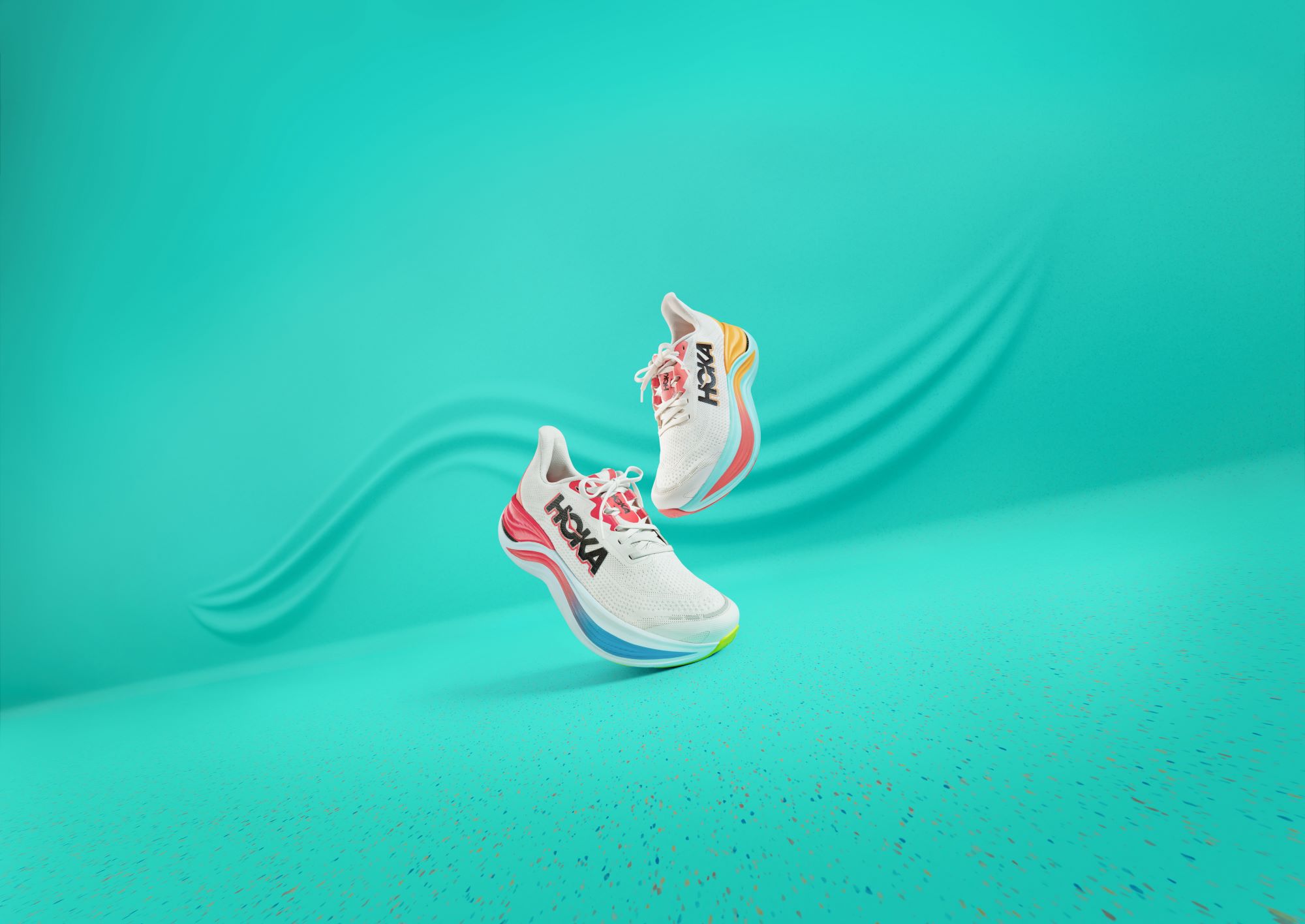 Detail van de zool van de Hoka Skyward X
