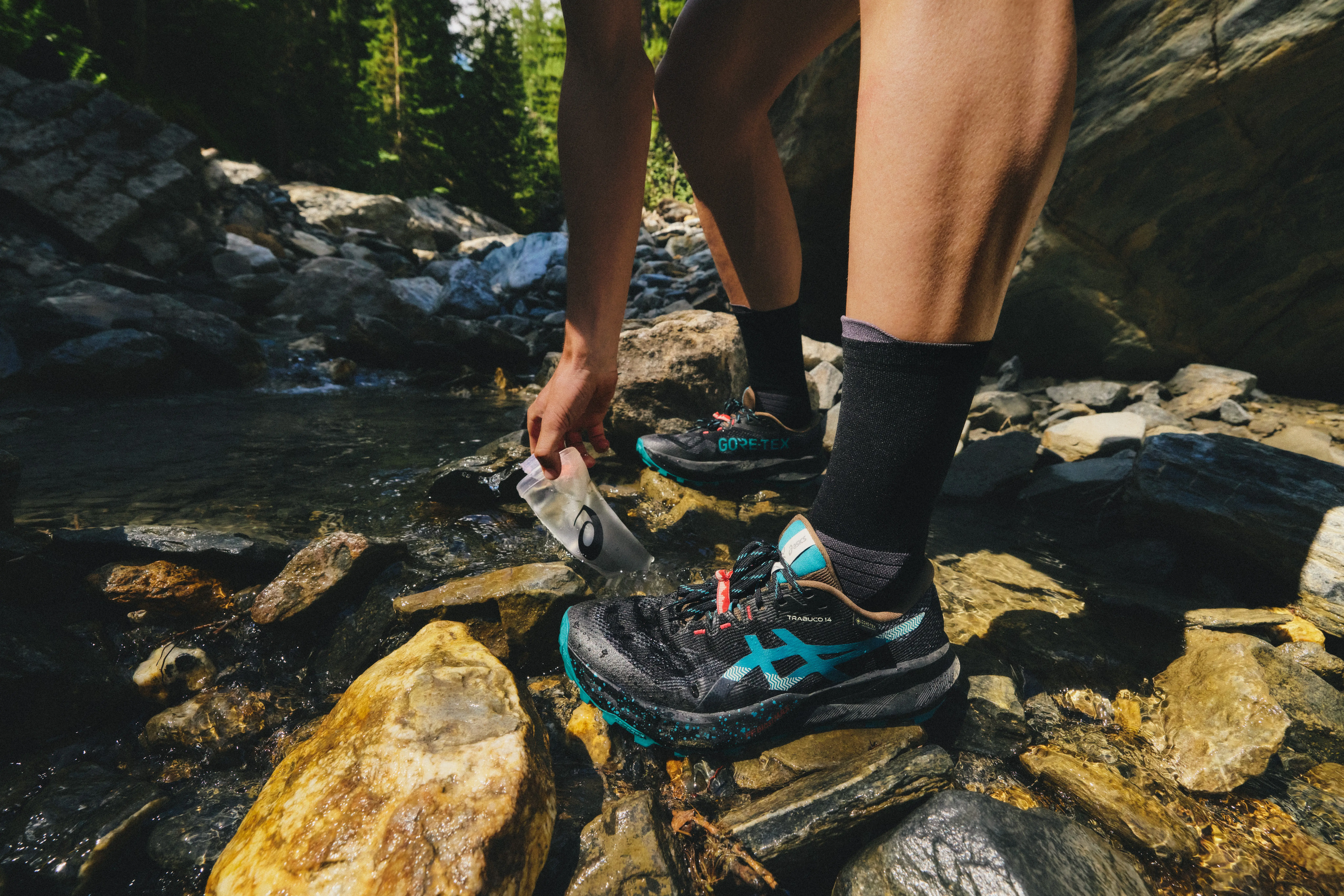 Detail of the ASICSGRIP outsole of the Asics Trabuco 14